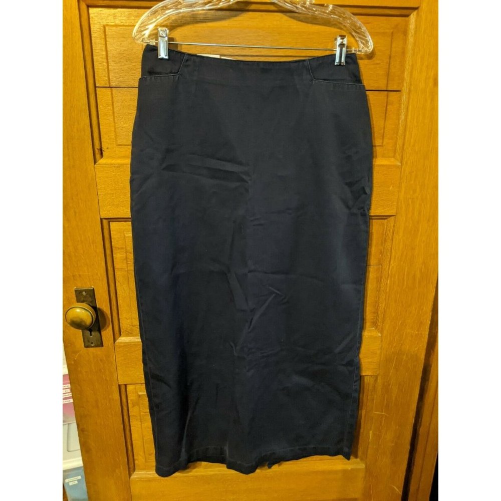 Carolina Blues Size 10 Skirt Navy Blue Long Straight Modest